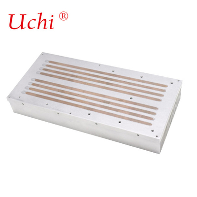 CNC machined Photovoltaic Inverter High Power Aluminum Extruded Radiator Or Shovel Tooth Buried Pipe For Laser Cooling
