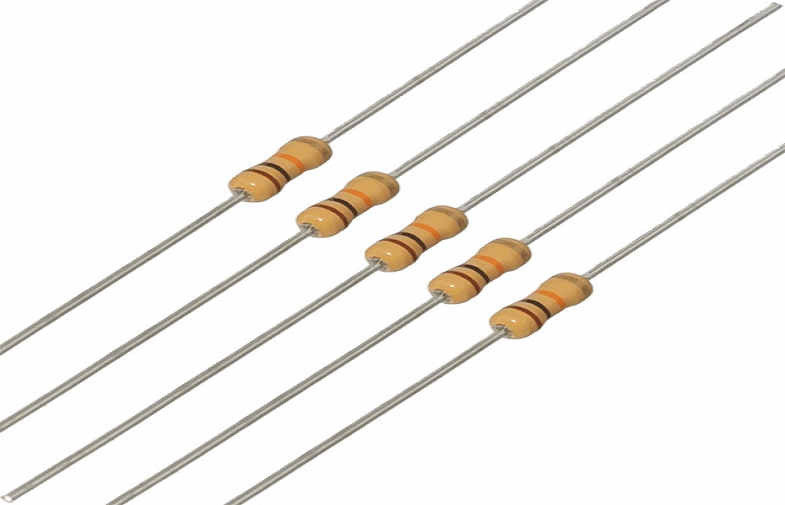 Yellow 10 ohm 1W 5 Carbon Film Resistor For PCB , Carbon Film Fixed