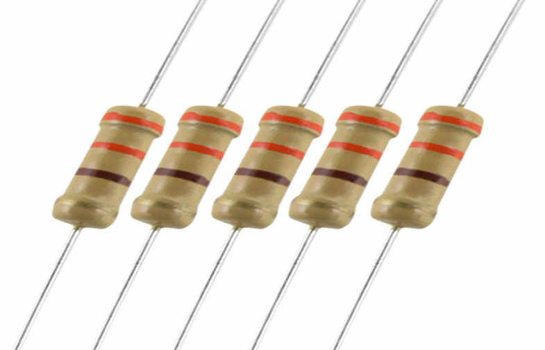 Yellow 10 ohm 1W 5 Carbon Film Resistor For PCB , Carbon Film Fixed
