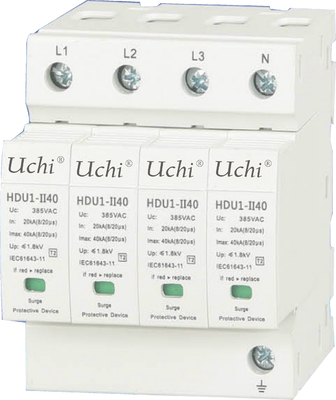 II40X 385V Series Surge Protector SPD Red Thermoplastic Material Housing