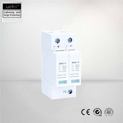 2 Pole DC Surge Protection Device 48V Suggest Fuse 63A MOV Technology