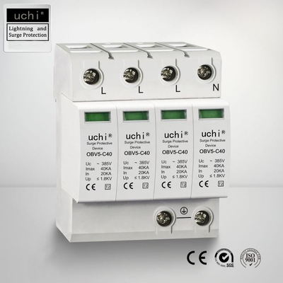 AC drives Type 2 Surge Protector , Uc 385V  Earthing Lightning Protection System