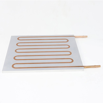 High Dense Bending Copper Pipe Water Cooling Plate , Fast Cooling Water Cold Plate