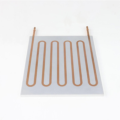 High Dense Bending Copper Pipe Water Cooling Plate , Fast Cooling Water Cold Plate