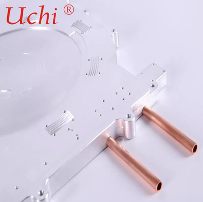 Anti Anodizing Al 6063 / Al 6061 Water Cooling Plate With Copper Tube