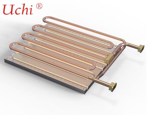 Epoxy Bonding Process Thermal Cooling Plate , Copper Tube Liquid Cold Plate