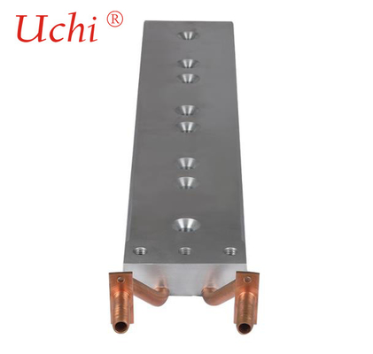 Copper Tube Liquid Cooling Plate , Liquid Cold Plate With Epoxy Bonding Process
