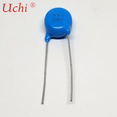 Paraelectric Disc Shape High Voltage Ceramic Capacitor DC 20KV 100pf