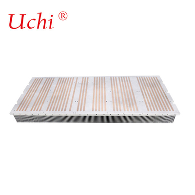 CNC machined Photovoltaic Inverter High Power Aluminum Extruded Radiator Or Shovel Tooth Buried Pipe For Laser Cooling