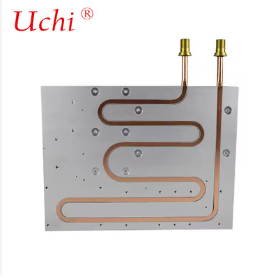 Customized Liquid Cold Plate CNC Machined Epoxy Filled Burial Flat Tube Water Cooling Plate