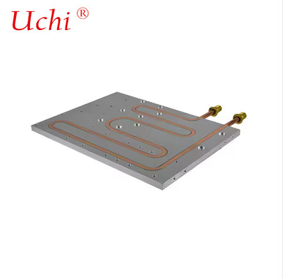 Customized Liquid Cold Plate CNC Machined Epoxy Filled Burial Flat Tube Water Cooling Plate