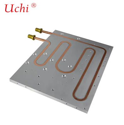 Customized Liquid Cold Plate CNC Machined Epoxy Filled Burial Flat Tube Water Cooling Plate