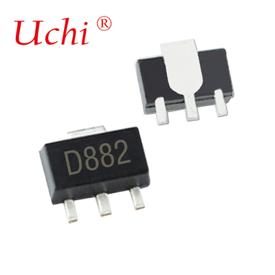 SOT-89 D882 NPN Electronic Transistors Plastic Encapsulate Power Dissipation