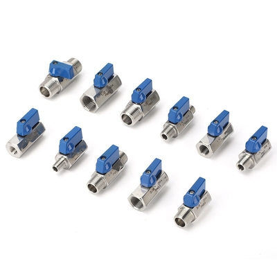 Water Cooling Plate Water Valve 304 Stainless Steel Double Outer Inner And Outer Wire Micro Mini Ball Valve