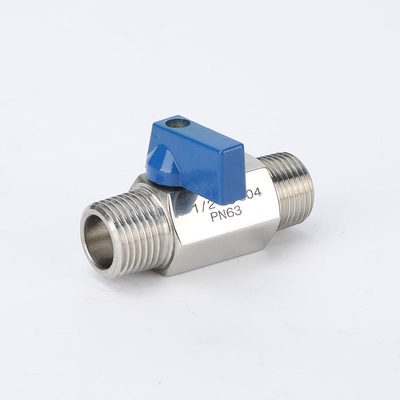 Water Cooling Plate Water Valve 304 Stainless Steel Double Outer Inner And Outer Wire Micro Mini Ball Valve