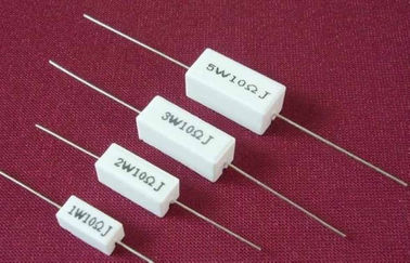 White 20W 100 Ohm / 100R Cement Power Resistor , High Temperature Resistor
