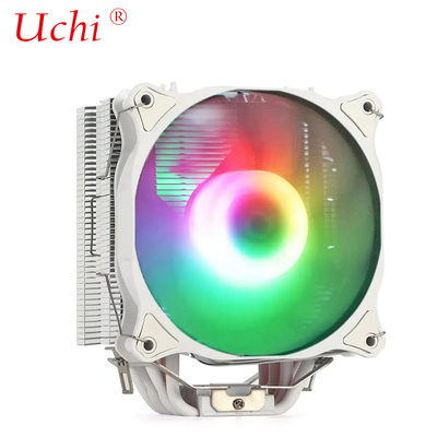 White 6 Pipe Computer Cpu Cooler Dual Fan RGB Heat Sink PC Computer