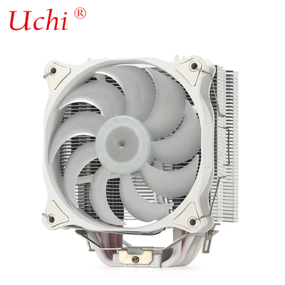 White 6 Pipe Computer Cpu Cooler Dual Fan RGB Heat Sink PC Computer