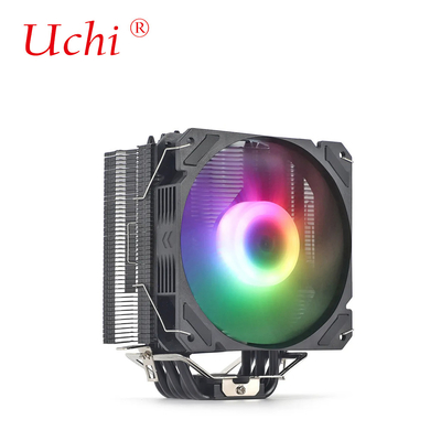 Black Radiator Fan Lighted Copper Heatpipe Universal Cpu Cooler For Intel I3 I5 I7 I9 Lga 1151 1366 1700 2011 2066 AMD AM4 AM5