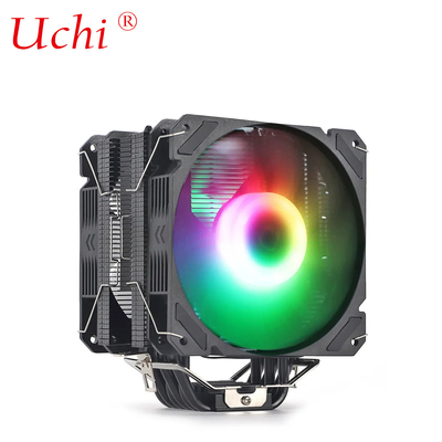 Black Radiator Fan Lighted Copper Heatpipe Universal Cpu Cooler For Intel I3 I5 I7 I9 Lga 1151 1366 1700 2011 2066 AMD AM4 AM5