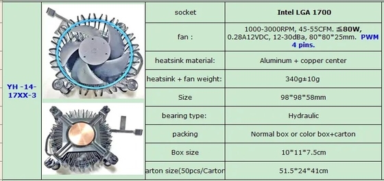 Aluminum Radiator CPU Cooler Low Noise Air Cooling Fan Cooler