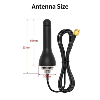80mm 2.4GHz External Waterproof ABS Rubber Duck WiFi Antenna For SMA Vertical Polarization