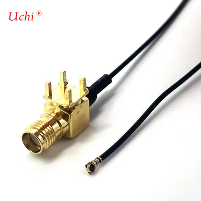 S-MA Female Jack Extension Right Angle Coaxial PCB Mount To UFL UFL Connector 1.13 Pigtail Cable