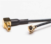 Low Loss 1.13mm Cable Right Angle MMCX Male To MHF1 UFL Cable Assembly