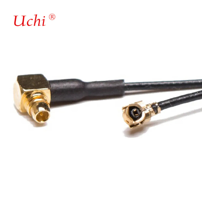Low Loss 1.13mm Cable Right Angle MMCX Male To MHF1 UFL Cable Assembly