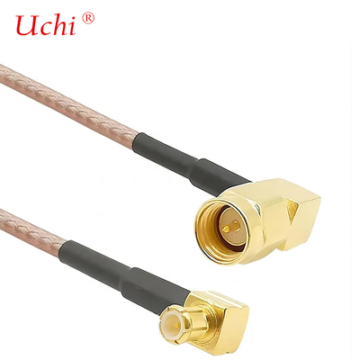 Low Loss Cable SMA-Male To MCX Male Right Angle 6 Inches 15cm Connector RF RG316 Coaxial Antenna Pigtail