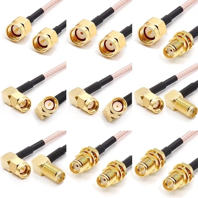 RP SMB Male To Male Plug With RG178 RG316 RF Coaxial Cable 50ohm 6GHz