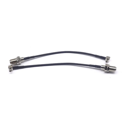CRC9JW/FK Coaxial High-Frequency Connection Wire RG174 CRC9 Male Bent F Female 15CM All Copper RF Wire