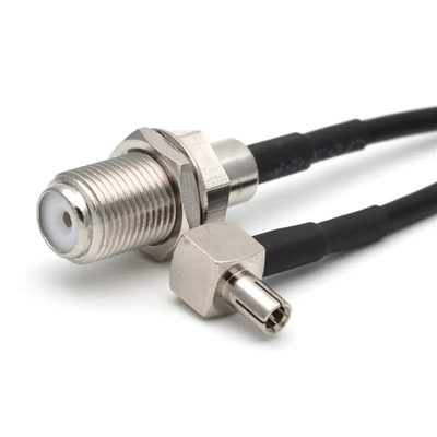 CRC9JW/FK Coaxial High-Frequency Connection Wire RG174 CRC9 Male Bent F Female 15CM All Copper RF Wire