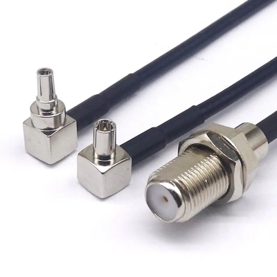 CRC9JW/FK Coaxial High-Frequency Connection Wire RG174 CRC9 Male Bent F Female 15CM All Copper RF Wire