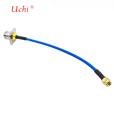SMA Male Plug To N Type Female Jack Flange Panel Mount Connector For SS405 SS-405 Superflex RF Pigtail Extension Cable