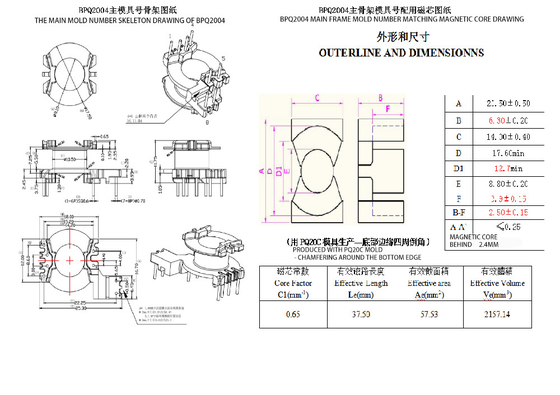 BPQ2004 PQ2005 Vertical Power Distribution Transformer 4 2 2 PIN For Optimal Power Performance