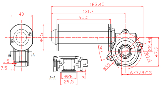 MT004 Electric Lifting Desk Motor High Load Capacity High Precision