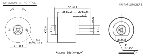 BLDC 3626 Brushless Motors For Industry Apparatus And Personal Care