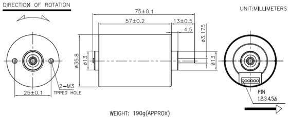 BLDC 3657 Brushless Motors With Reduction Gearbox For Medical And Industry Apparatus