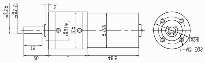 28mm OD Standard Gearbox BLDC Planetary Gear Motor 4 Poles