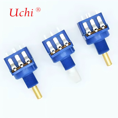 WH116AK Soild Copper Shaft Rotary Dimming Potentiometer With 10A Push-button Switch