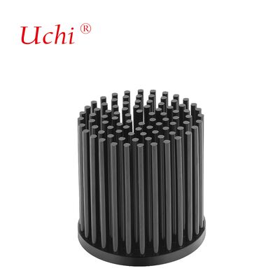 8–15W Black Anodized Aluminum Cylindrical Pin Fin Cold Forged Heat Sink For IGBT