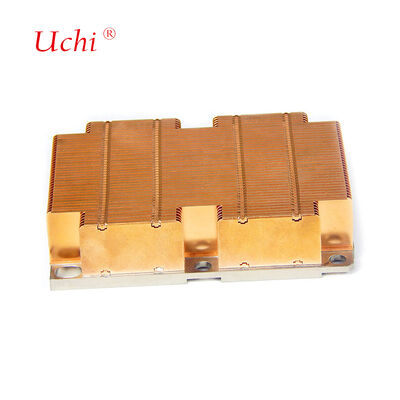 High-Density Stacked Al-Cu Fin Heat Pipe Server Heat Sink