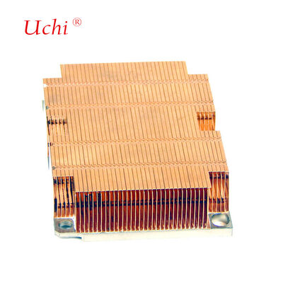 High-Density Stacked Al-Cu Fin Heat Pipe Server Heat Sink