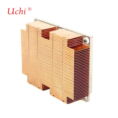 High-Density Stacked Al-Cu Fin Heat Pipe Server Heat Sink