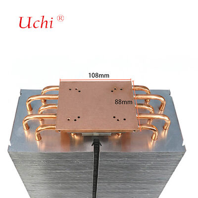 1500W LED Heat Sink - 5 Zipper Fin Heat Pipe Cooling Module