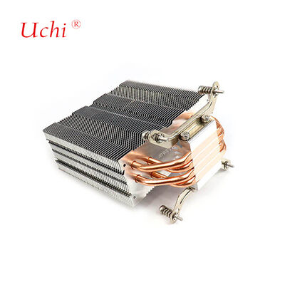 Clip-type Zipper Fin Computer CPU Heat Sink With 4 Heat Pipes