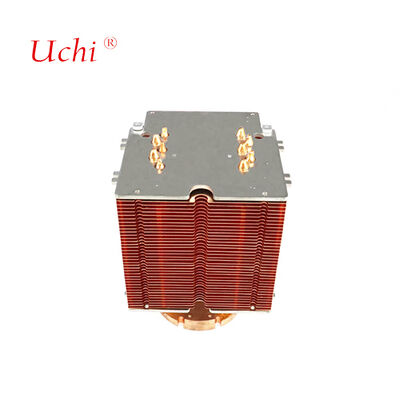 High-Power Pure Copper Zipper Fin Heat Pipe LED Heat Sink