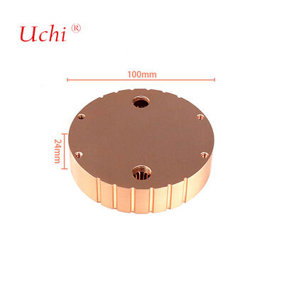 1500W Liquid-Cooled Pure Copper Round LED Lighting Heat Sink