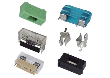 5x20mm 2 Pins Glass Fuse Clip PTF-15 10A 250V BFH-15 With 22mm Pitch And PCB Fuse Holder Cover BS140